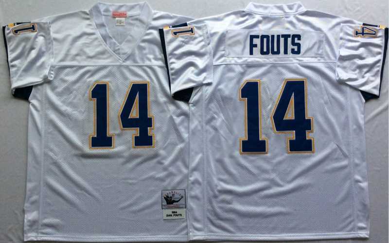 Chargers 14 Dan Fouts White M&N Throwback Jersey->nfl m&n throwback->NFL Jersey